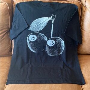 Stussy Black Tee with 🎱 Cherry Graphic